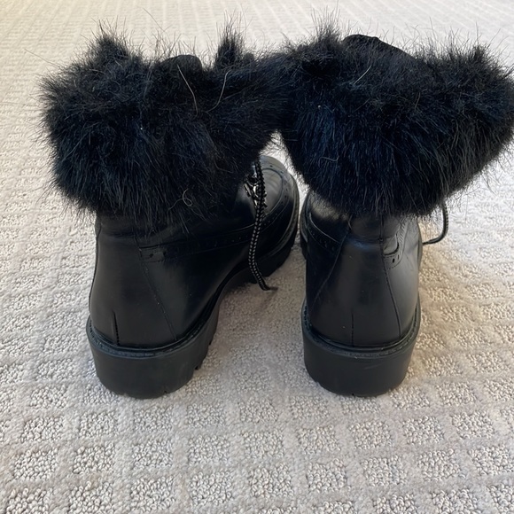 Charles David leather combat boots size 8 - Picture 4 of 7